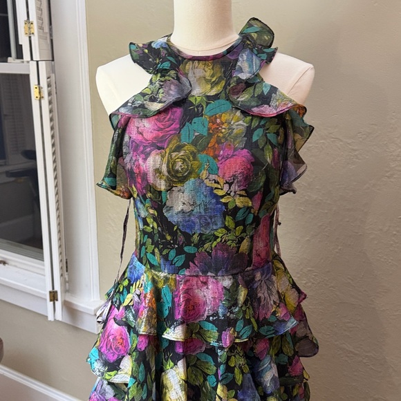 Flor Et. Al Iguala Dress Sz 4 sequin multi Anthropologie new without tags 798$ - Picture 4 of 10
